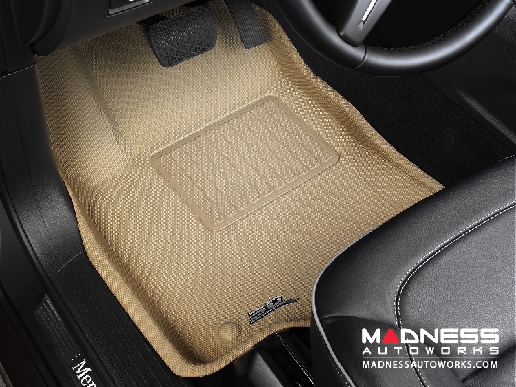 Jeep Compass Floor Mats (Set of 2) Front Tan by 3D MAXpider